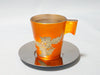 Color Chenging Demitasse Cup & Saucer Set "Botanical Compton " Black (Warm)　individual item