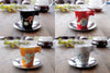 Color Chenging Demitasse Cup & Saucer Set "Botanical Compton " Black (Warm)　individual item