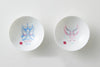 Color Chenging Sake Cup "Kabuki" pair set White (Cold)