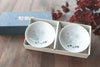 Color Chenging Sake Cup "Yukikessho" pair set White (Cold)