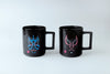 Color Chenging  Mug Cup "Kabuki" Black pair set   (Warm)