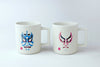 Color Chenging Mug Cup "Kabuki" White pair set (Warm)
